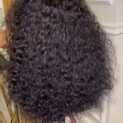 Natural Black 26 inch 180Density Soft Long KInky Curly Lace Front Wig For Women With BabyHair Preplucked Natural Hairline