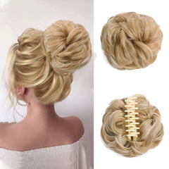 Messy Hair Bun Hair Scrunchies Extension Curly Wavy Messy Synthetic Chignon Fake Updo Hairpieces For Women Girls