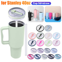 40 Oz For Stanley Thermal Water Bottle Cover Coffee Cups Flip Straw Cap Replacement Spill Proof Mugs Tumbler Lid Accessories