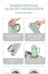 Taishuo Giant Vacuum Cup Cup with Straw Large Capacity Office Cup 2025 New Arrival Vacuum Cup Large Ice Cup