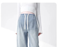 Maternity New Jeans Spring and Summer No Toddler Maternity Pants Straight Wide-Leg Pants Large Size Casual Pants Women's Jeans