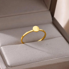 Stainless Steel Rings for Women Aesthetic Heart Gold Color Wedding Ring Vintage Waterproof Wedding Jewelry Prom Accessories Gift