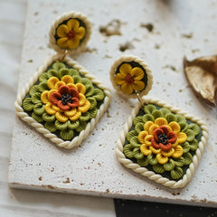 Trendy Fashion Delicate Unique Multi Colors Shapes Halloween Ghost Flower Polymer Clay Earrings Holiday Women's Accessories Gift