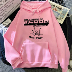 The Binding of Isaac Women for Clothing Original Cartoon Print Letter Patterns Secondary Long-sleeve Couples Sweatshirts Regular