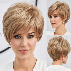 Light Blonde  Short Pixie Cut Wigs