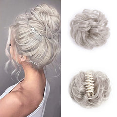 Messy Hair Bun Hair Scrunchies Extension Curly Wavy Messy Synthetic Chignon Fake Updo Hairpieces For Women Girls