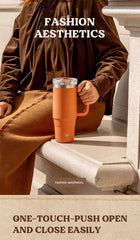 Taishuo Giant Vacuum Cup Cup with Straw Large Capacity Office Cup 2025 New Arrival Vacuum Cup Large Ice Cup