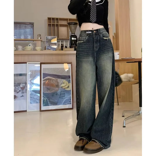 Retro Straight Loose Denim Jeans