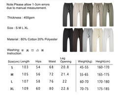 ZODF New 2025 Autumn Men's 445GSM Sweatpants Unisex High Street Soft Knitted Straight Pants Brand Streetwears Tracksuits HY0382