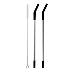 Stainless Steel Straw with Silicone Tip for Stanley Cup 2Pcs Replacement Straws for Stanley 40oz/30oz Tumbler 1Pcs Straw Brush
