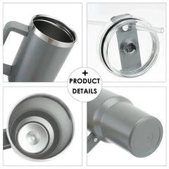 40 oz Tumbler with Handle Lid Straw 40oz Stainless Steel Water Bottle Vacuum Thermos Cup Travel Thermal Coffee Mug for stanleys