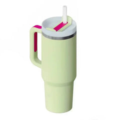 40 oz Tumbler with Handle Lid Straw 40oz Stainless Steel Water Bottle Vacuum Thermos Cup Travel Thermal Coffee Mug for stanleys