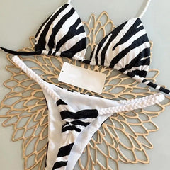 Women's Bikini Split Print Swimwear