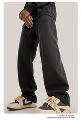 ZODF New 2025 Autumn Men's 445GSM Sweatpants Unisex High Street Soft Knitted Straight Pants Brand Streetwears Tracksuits HY0382
