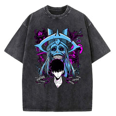 Solo Leveling Washed T-shirt Cotton High Quality teen Pastel Pop Culture Vintage 80s t shirt University Breathable 2000s Digital