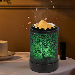 Wax Melter Metal Wax Warmer Night Lamp Electric Wax Burner with Colorful LED Light Plug-in Aromatherapy Candle Burner Decorative