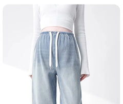 Maternity New Jeans Spring and Summer No Toddler Maternity Pants Straight Wide-Leg Pants Large Size Casual Pants Women's Jeans
