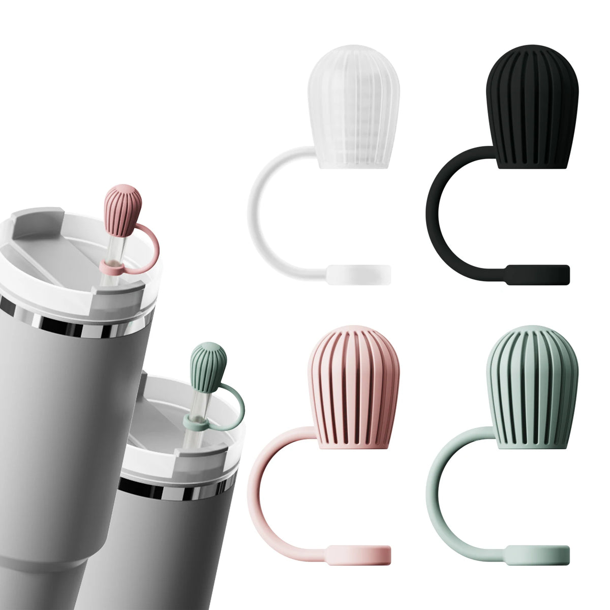 UMUST Silicone Straw Covers,Dust-Proof Straw Caps for Stanley Cups 30oz/40oz ,Reusable Straw Topper Accessorines