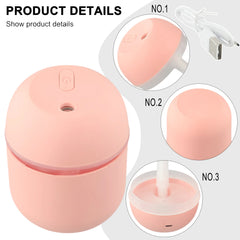 Home Fragrances USB Humidifier Oil Diffuser Portable Simple With Light Aroma Cool Mist Lovely Power-off Protection Romantic