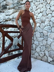High Waist  Sleeveless Dress