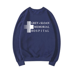 Grey + Sloan Memorial Hospital Unisex Sweatshirts Grey's Anatomy TV Show Hoodies Streetwear Women Top Casual Pullovers Hoodie
