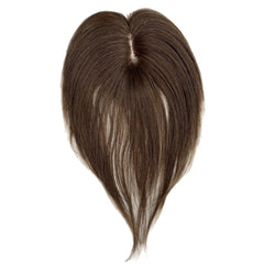 Body Wavy Brazilian Human Hair Toppers 25cm Clip In Hairpieces Extensions Increase Hair Volume for Women Mild Light Brown Remy