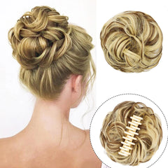 Messy Hair Bun Hair Scrunchies Extension Curly Wavy Messy Synthetic Chignon Fake Updo Hairpieces For Women Girls