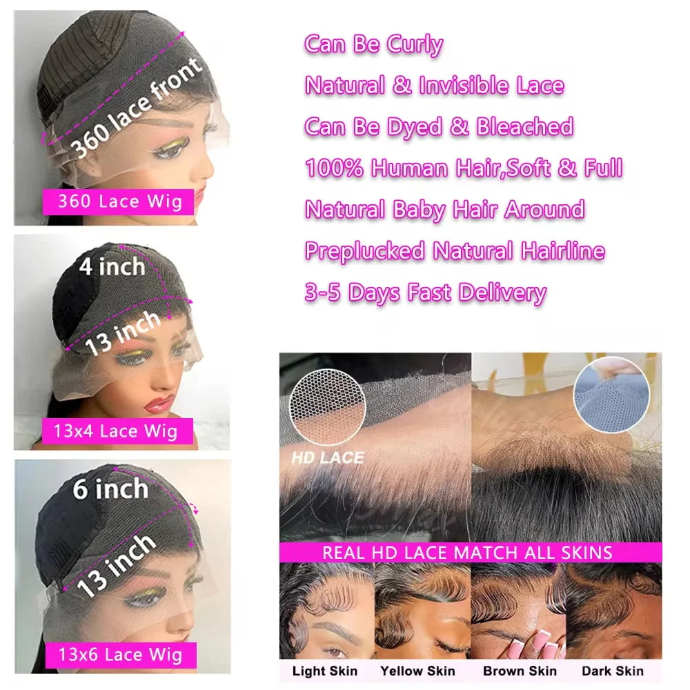 40 Inch Body Wave  Frontal Wig