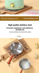 2025 New DIY Tool Wax Bottle Sugar Butter Melting Pot Heating Furnace Insulation Hot Milk Stainless Steel Mini Melting Wax Pot