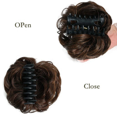 Messy Hair Bun Hair Scrunchies Extension Curly Wavy Messy Synthetic Chignon Fake Updo Hairpieces For Women Girls
