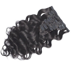 Body Wave Clip in Hair Extensions Human Hair 125G Weft Long Wavy Clip ins Remy Hair Extensions for Women and Girls 20 Inch