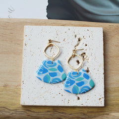 Trendy Fashion Rose Floral Dangle Pendant Enamel With Metal Parts Handmade Polymer Clay Earrings Sets Women's Accessories Gifts