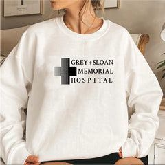 Grey + Sloan Memorial Hospital Unisex Sweatshirts Grey's Anatomy TV Show Hoodies Streetwear Women Top Casual Pullovers Hoodie