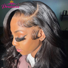 Princess Hair 13x6 Body Wave Lace Front Wigs Pre Plucked HD Transparent Frontal Wigs Human Hair Lace Front Wigs for Women