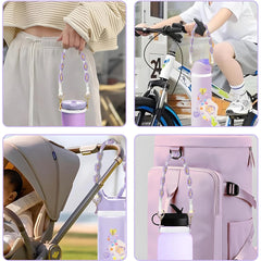 6pcs Cup Accessories Set for Stanley Cups 30oz 40oz Tumbler Water Bottle Handle Strap Silicone Straw Topper Cover for Outdoor