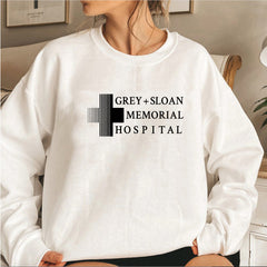 Grey + Sloan Memorial Hospital Unisex Sweatshirts Grey's Anatomy TV Show Hoodies Streetwear Women Top Casual Pullovers Hoodie
