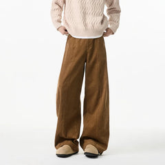 Spring Corduroy Pants Men Oversized Straight Beige Casual Pants Men Streetwear Loose Wide Leg Pants Mens Vintage Trousers M-3XL