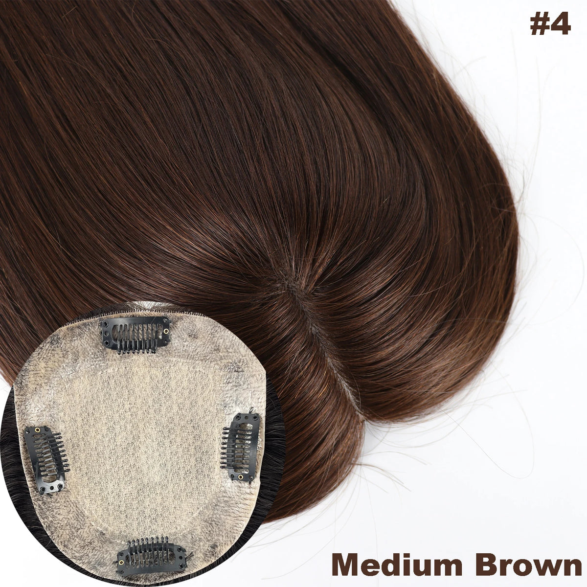 150% Density Human Hair Topper Silicon Skin Base Hairpieces with PU around  Remy Hair Silky Straight Skin Top Hair Toupee