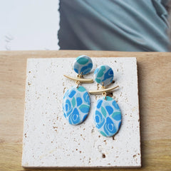 Trendy Fashion Rose Floral Dangle Pendant Enamel With Metal Parts Handmade Polymer Clay Earrings Sets Women's Accessories Gifts