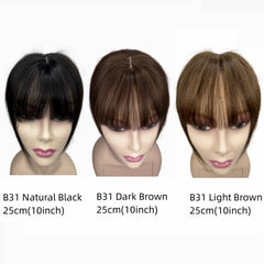 Body Wavy Brazilian Human Hair Toppers 25cm Clip In Hairpieces Extensions Increase Hair Volume for Women Mild Light Brown Remy