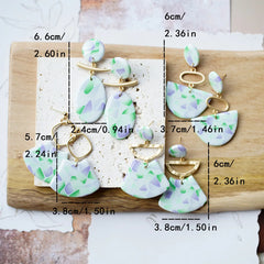 Trendy Fashion Rose Floral Dangle Pendant Enamel With Metal Parts Handmade Polymer Clay Earrings Sets Women's Accessories Gifts