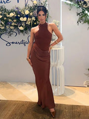 High Waist  Sleeveless Dress