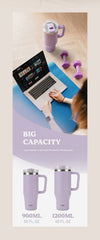 Taishuo Giant Vacuum Cup Cup with Straw Large Capacity Office Cup 2025 New Arrival Vacuum Cup Large Ice Cup