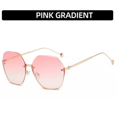 Ladies  Polygonal Metal Sunglasses