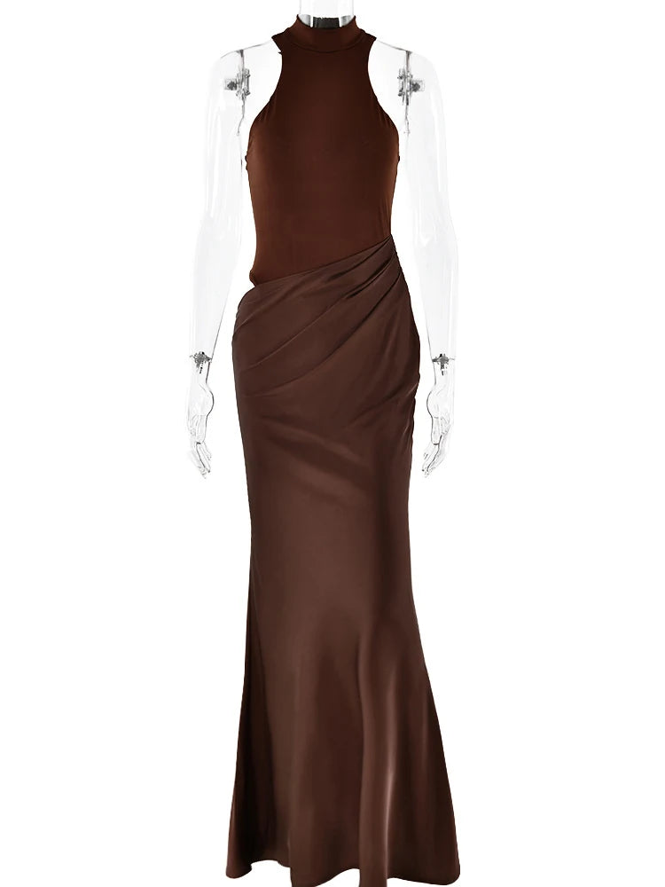 High Waist  Sleeveless Dress