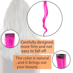 20 Inch Colourful Curly Wavy Party Highlights Clip in Synthetic Hairpieces 8 Pack Curly Colored Hair Extensions for Women