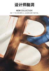 Supzoom New Arrival Summer High Street Splash Ink Printing Neutral O-neck Casual Heavy Texture Cotton Ins Loose Men T shirt