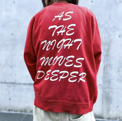 Winter Series SAINT Round Neck Oversized Men Sweater ARIES Print Beige Vintage Pullover Streetwear