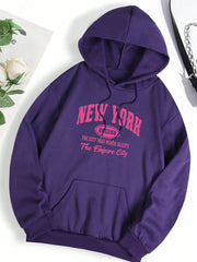 New York Queens The City That Never Sleeps Hoody Men Women Fashion Hip Hop Clothing Cute O-Neck Hoodies Street Loose Sweatshirt