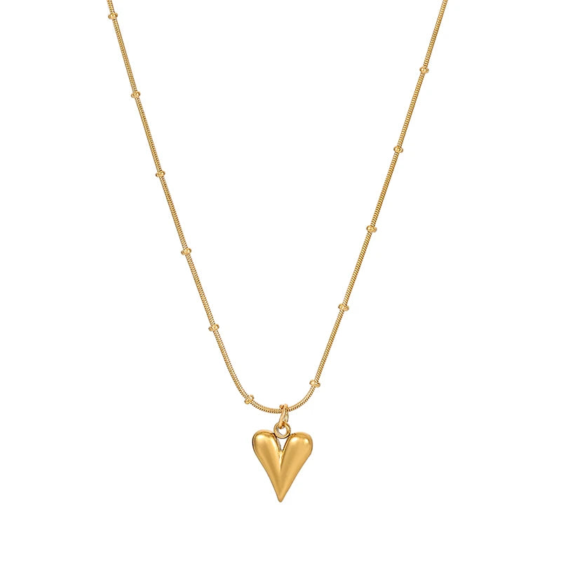 Ramos Temperament Heart Pendant   Necklace